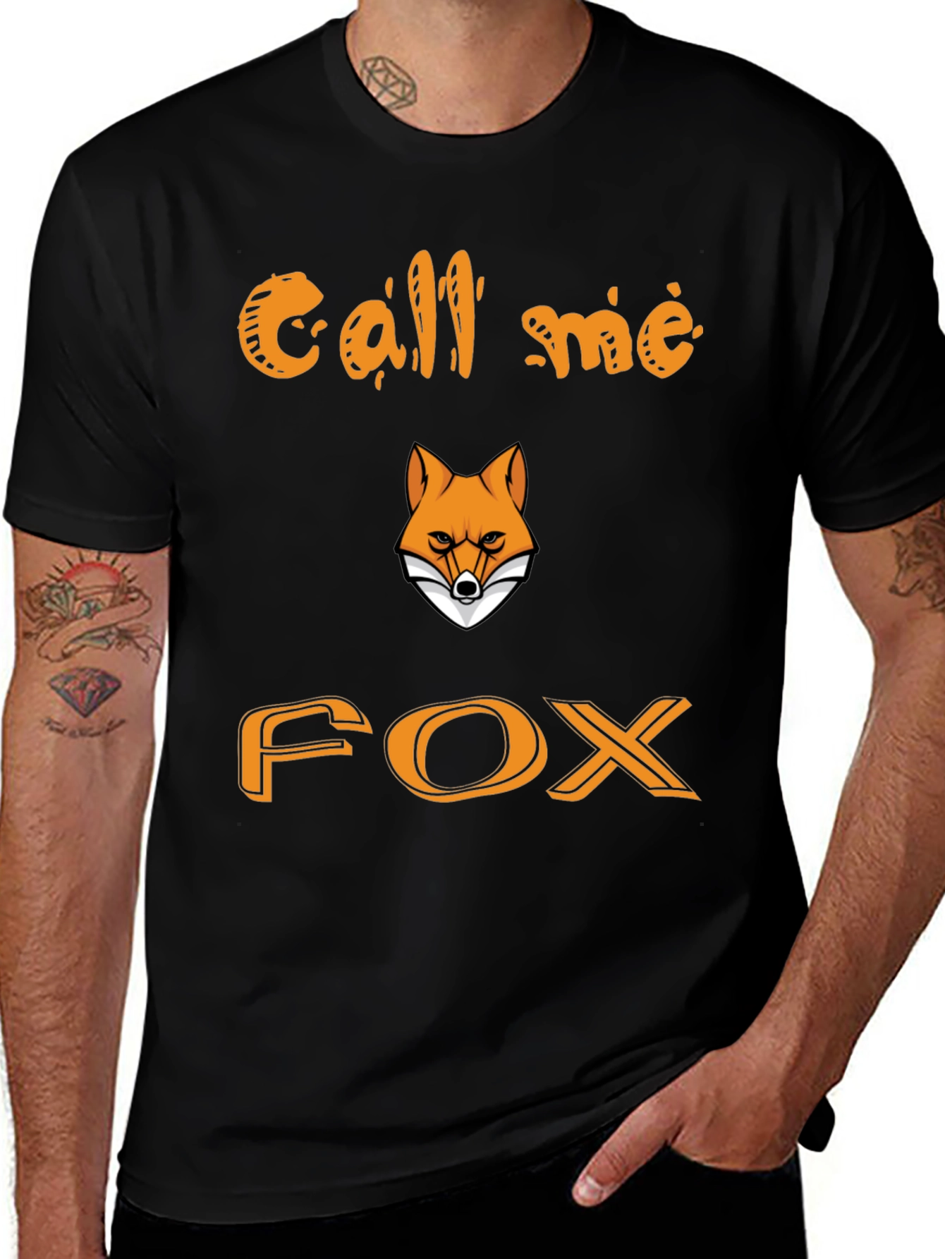 Call Me Fox Graphic Tee - Cool Animal T-Shirt