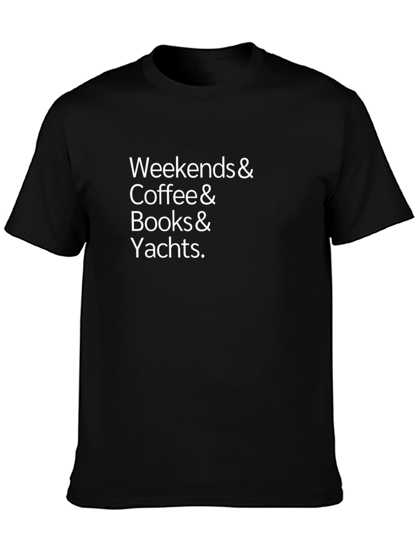 Weekends Coffee Books Yachts Graphic Tee