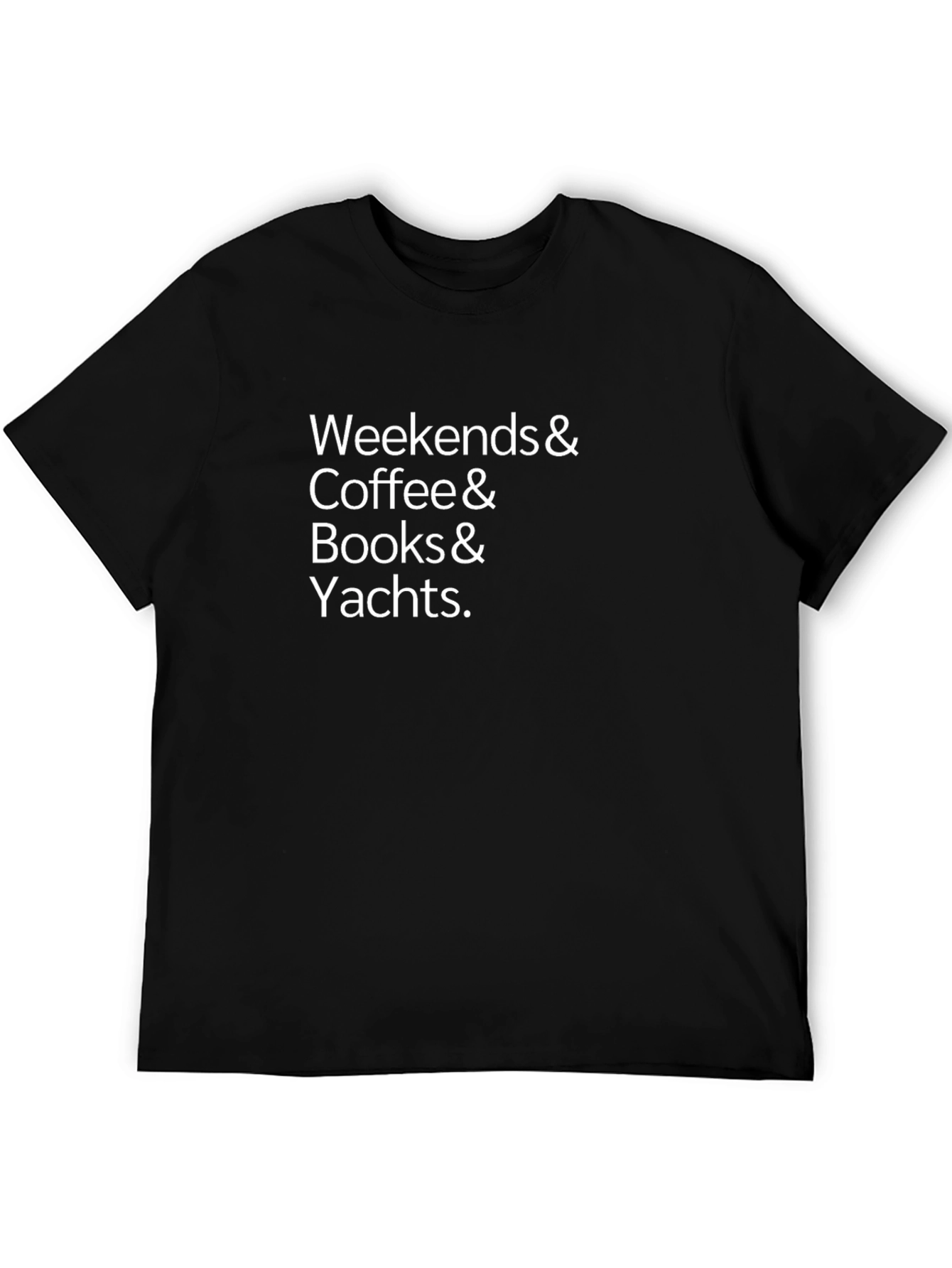 Weekends Coffee Books Yachts Graphic Tee