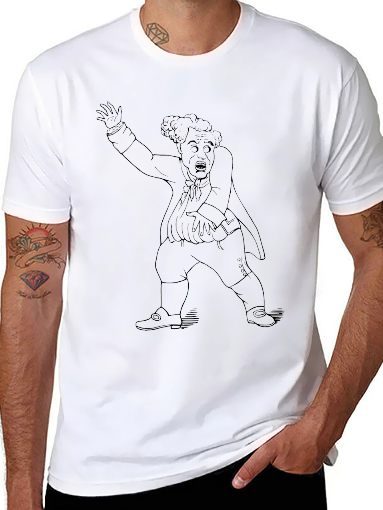 Spooky Gentleman T-Shirt - Black