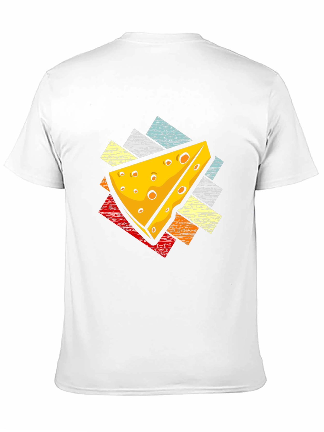 Retro Cheese Graphic Tee - Black Cotton T-Shirt