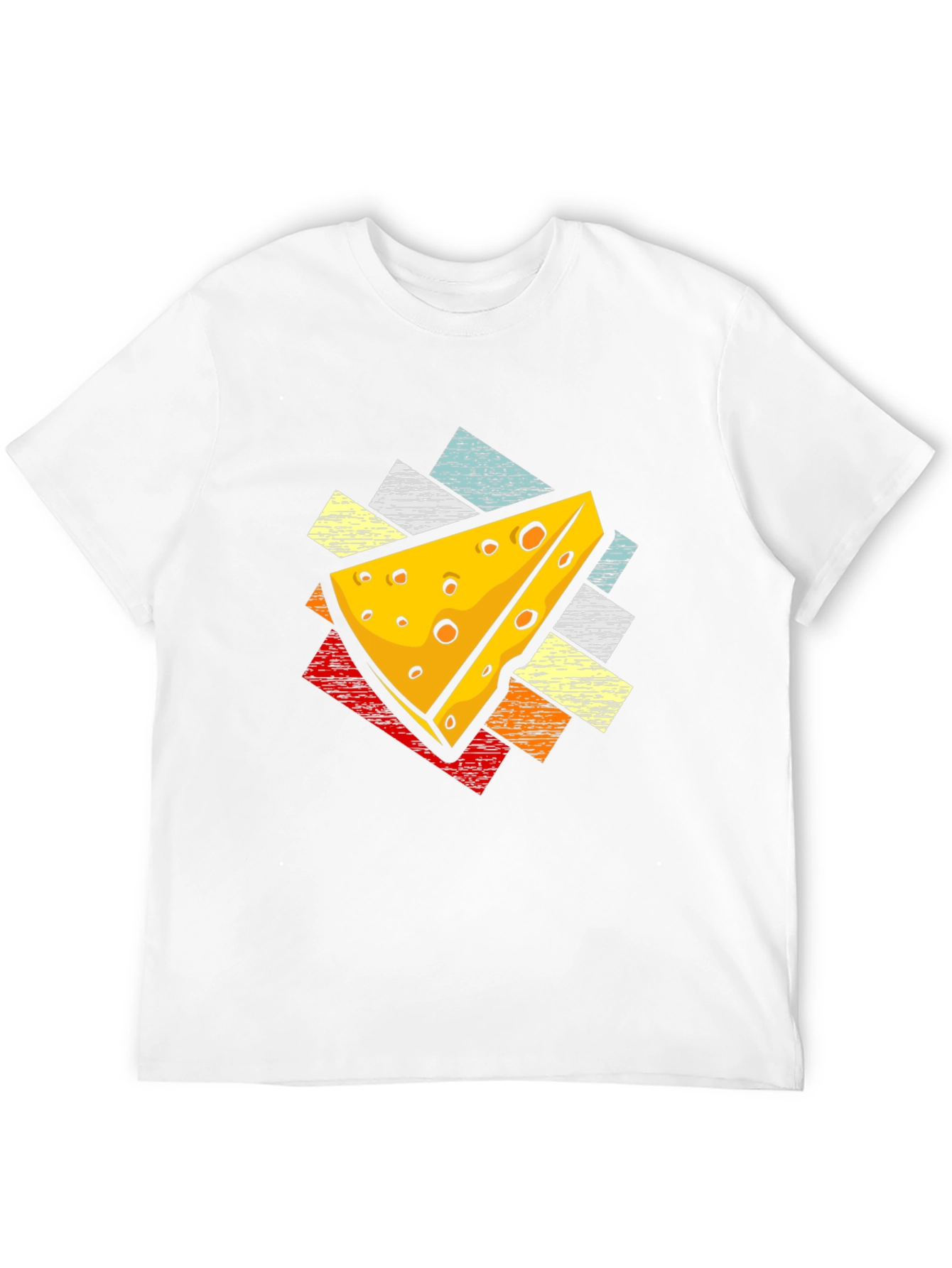 Retro Cheese Graphic Tee - Black Cotton T-Shirt