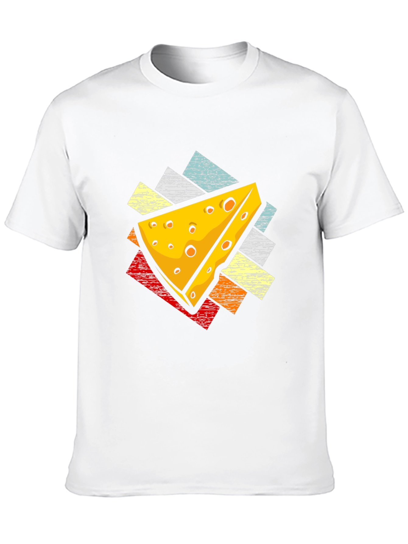 Retro Cheese Graphic Tee - Black Cotton T-Shirt