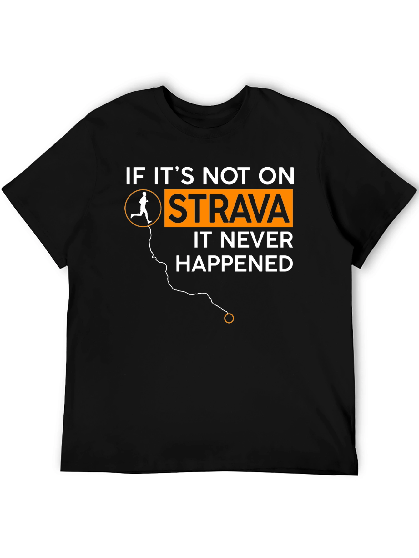 Strava Running Black Graphic Tee Shirt