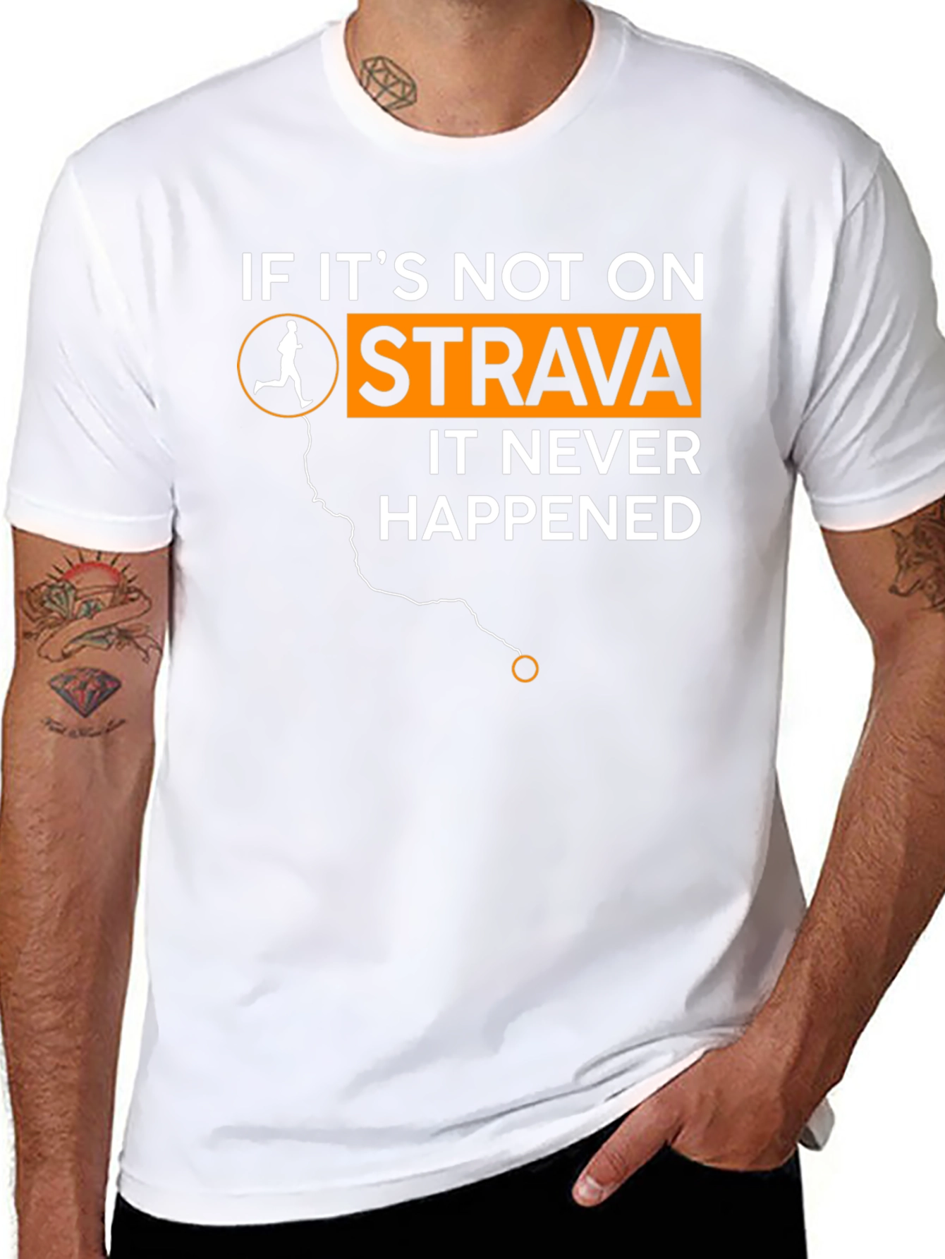 Strava Running Black Graphic Tee Shirt