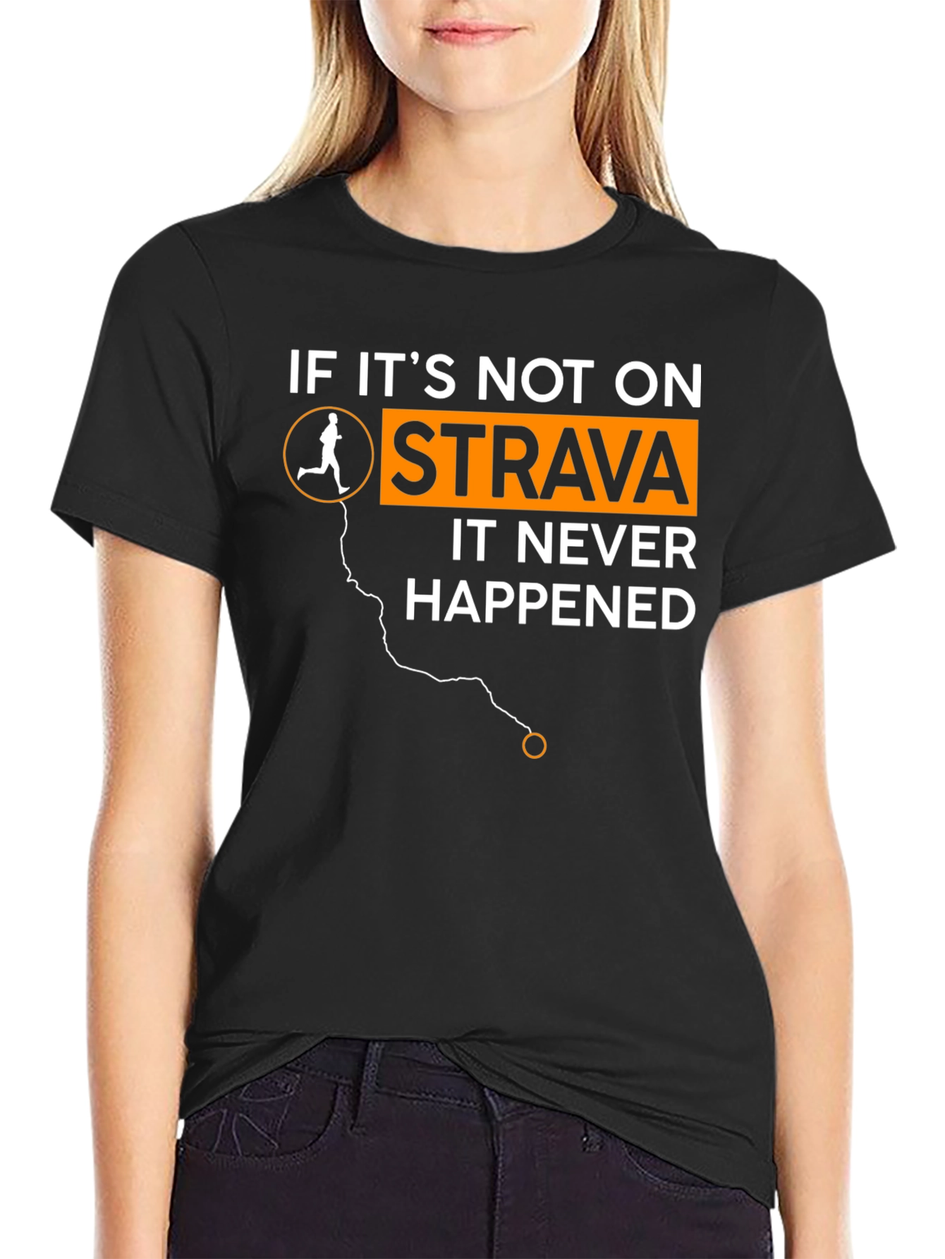 Strava Running Black Graphic Tee Shirt