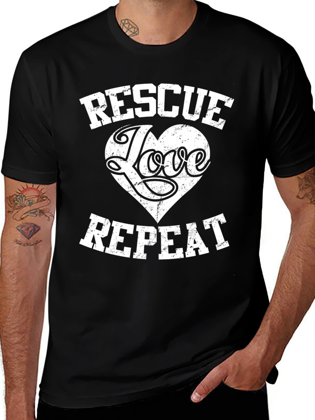 Rescue Love Repeat Graphic T-Shirt