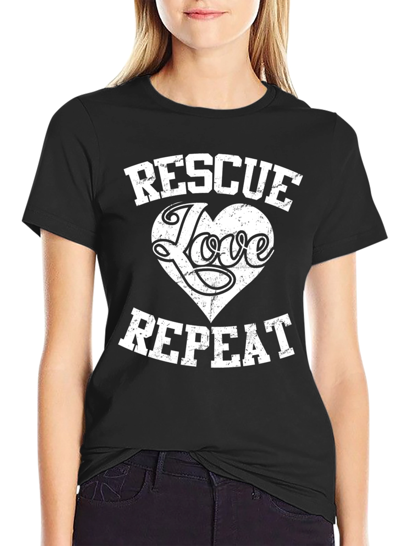 Rescue Love Repeat Graphic T-Shirt
