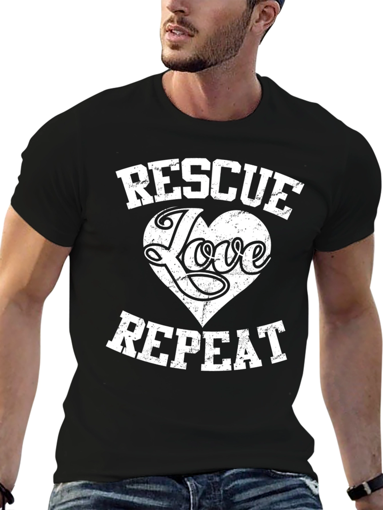 Rescue Love Repeat Graphic T-Shirt