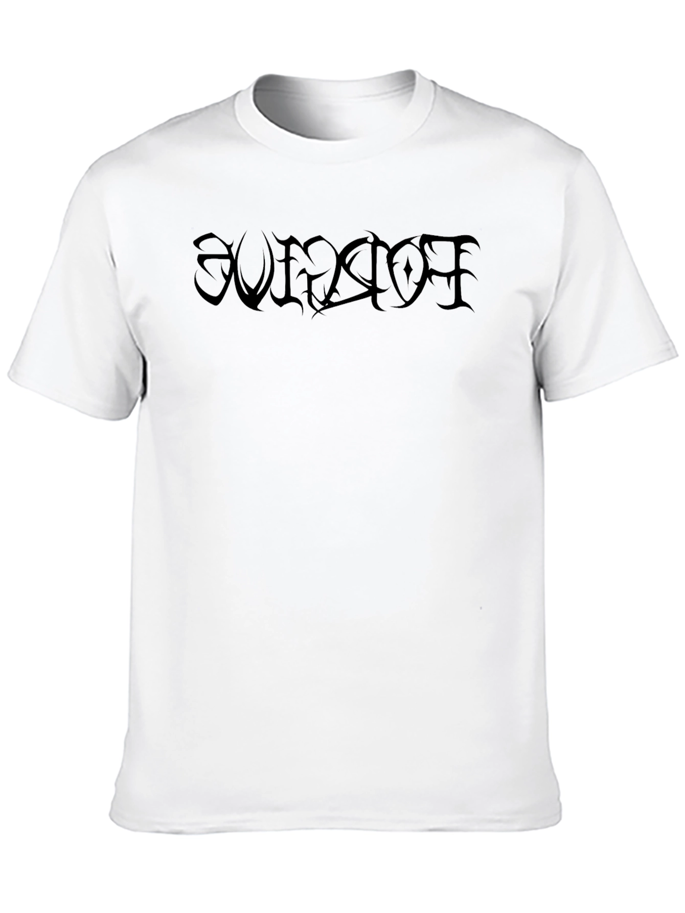 Black Gothic Script T-Shirt