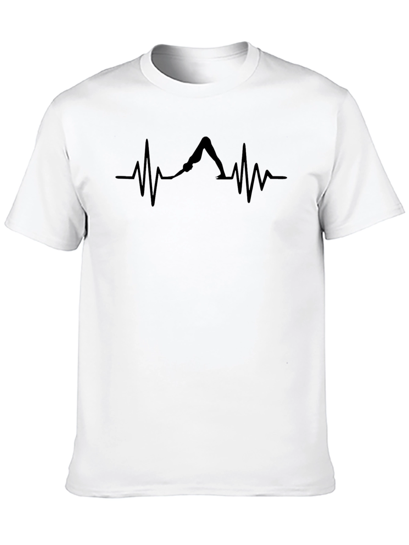 Yoga Heartbeat Graphic Tee - Black