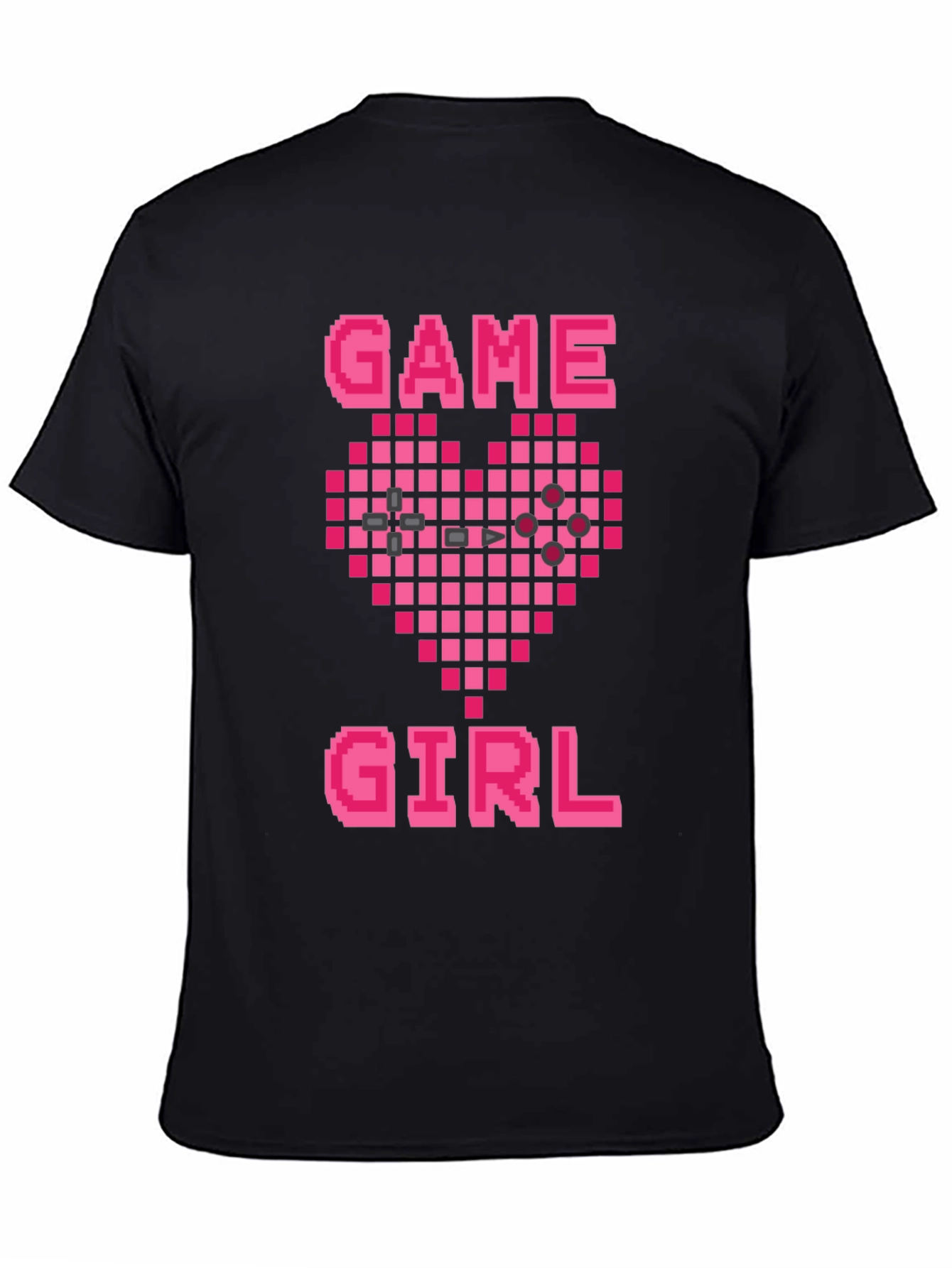 Game Girl Pixel Heart Graphic Tee - Gamer Gift