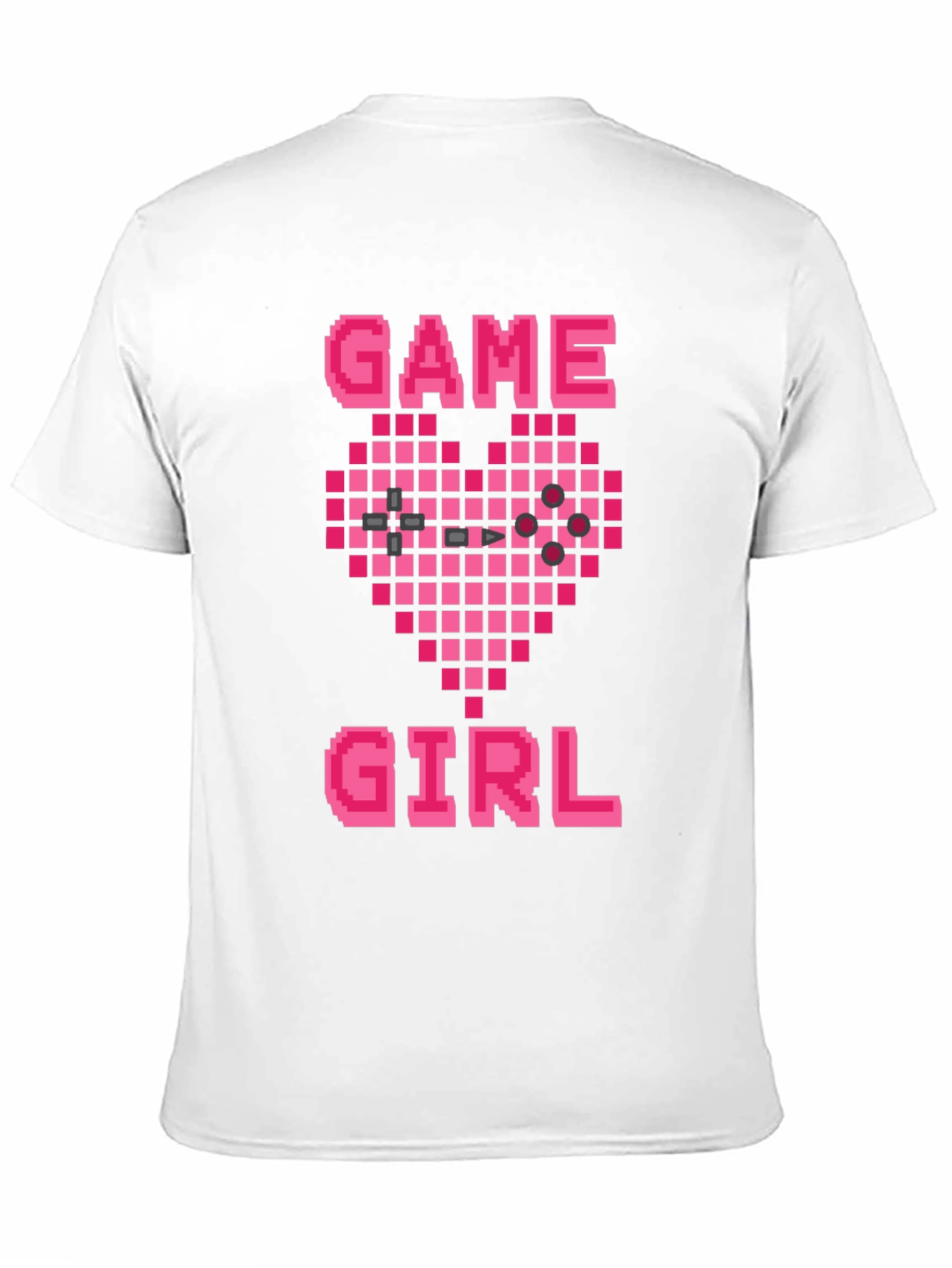 Game Girl Pixel Heart Graphic Tee - Gamer Gift