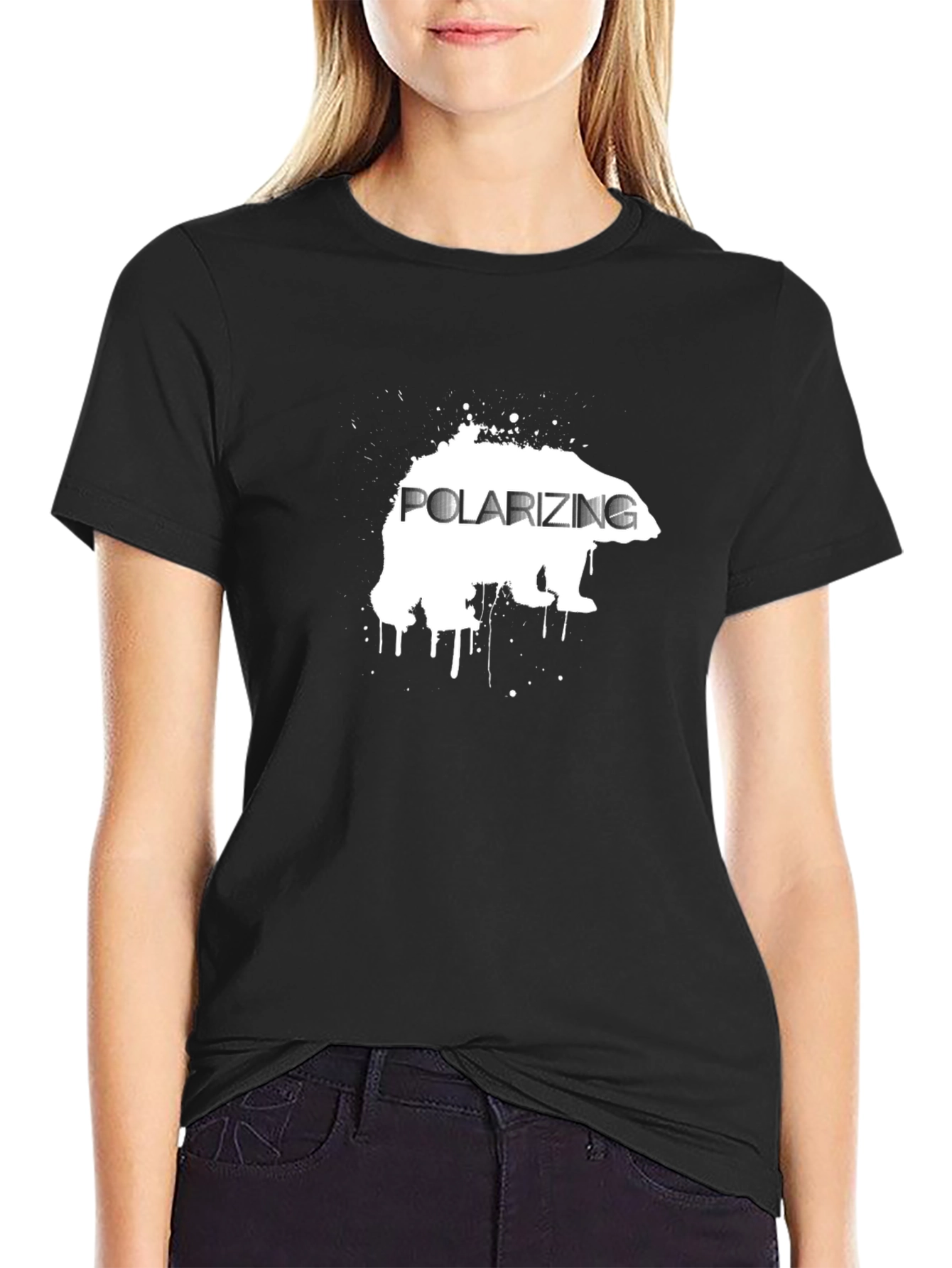 Polarizing Bear Graphic Tee - Black