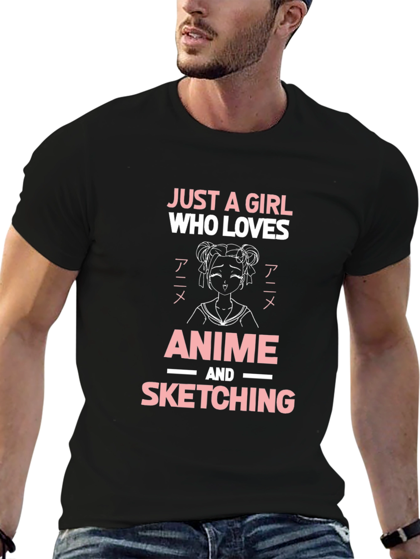 Anime & Sketching Girls Graphic Tee