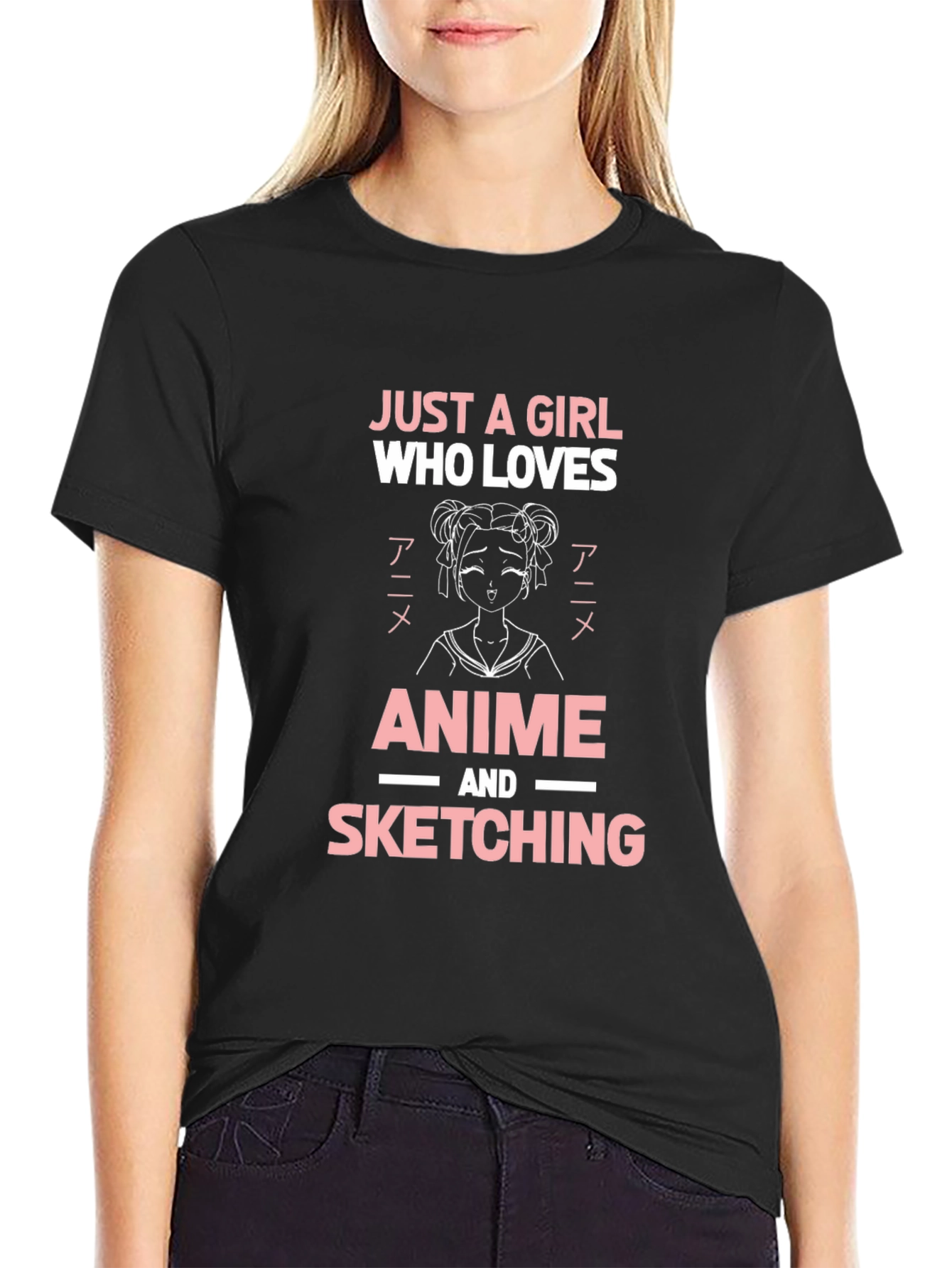Anime & Sketching Girls Graphic Tee