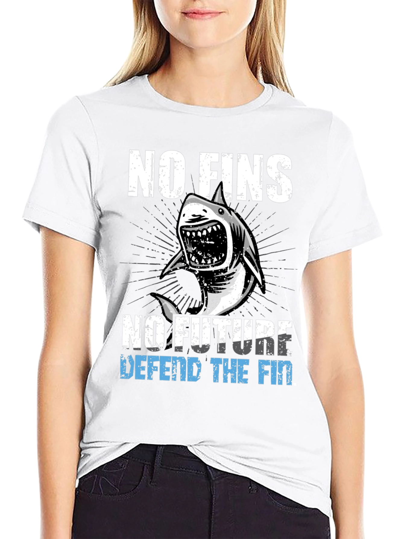 No Fins No Future Shark Graphic Tee