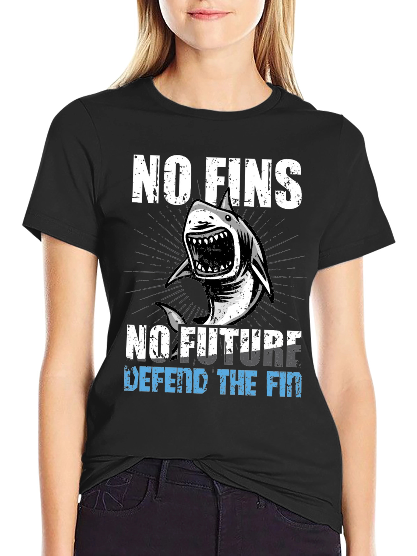 No Fins No Future Shark Graphic Tee