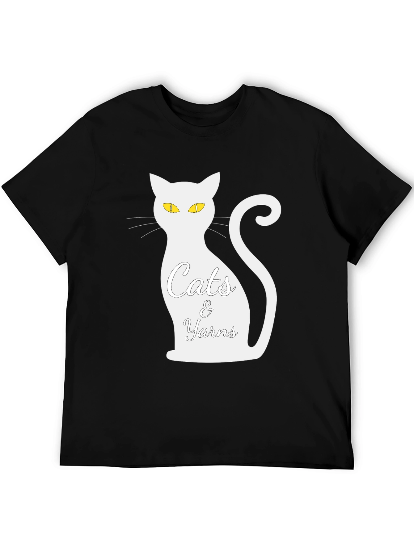 Cats & Yarns Graphic Tee - Black