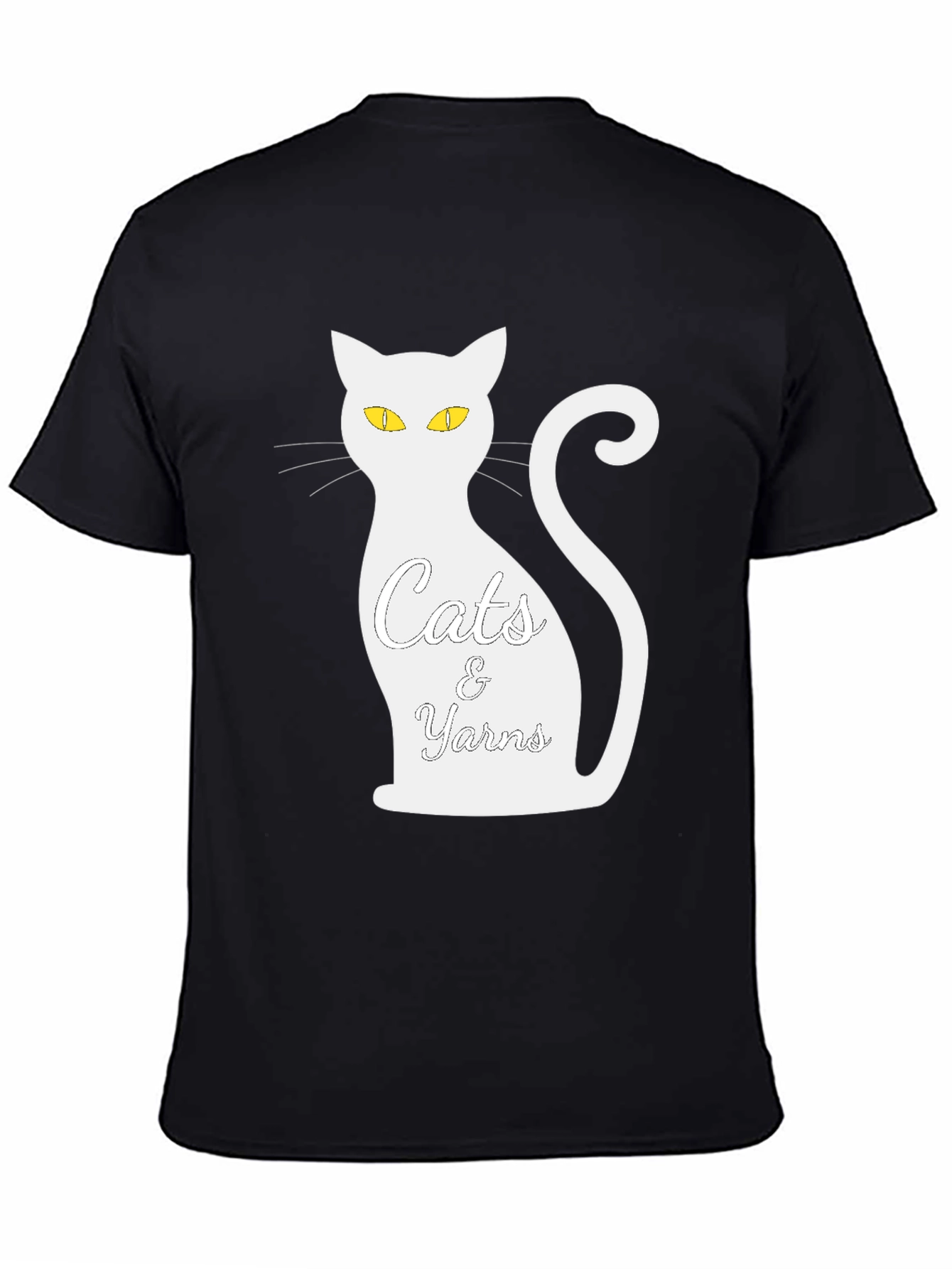 Cats & Yarns Graphic Tee - Black