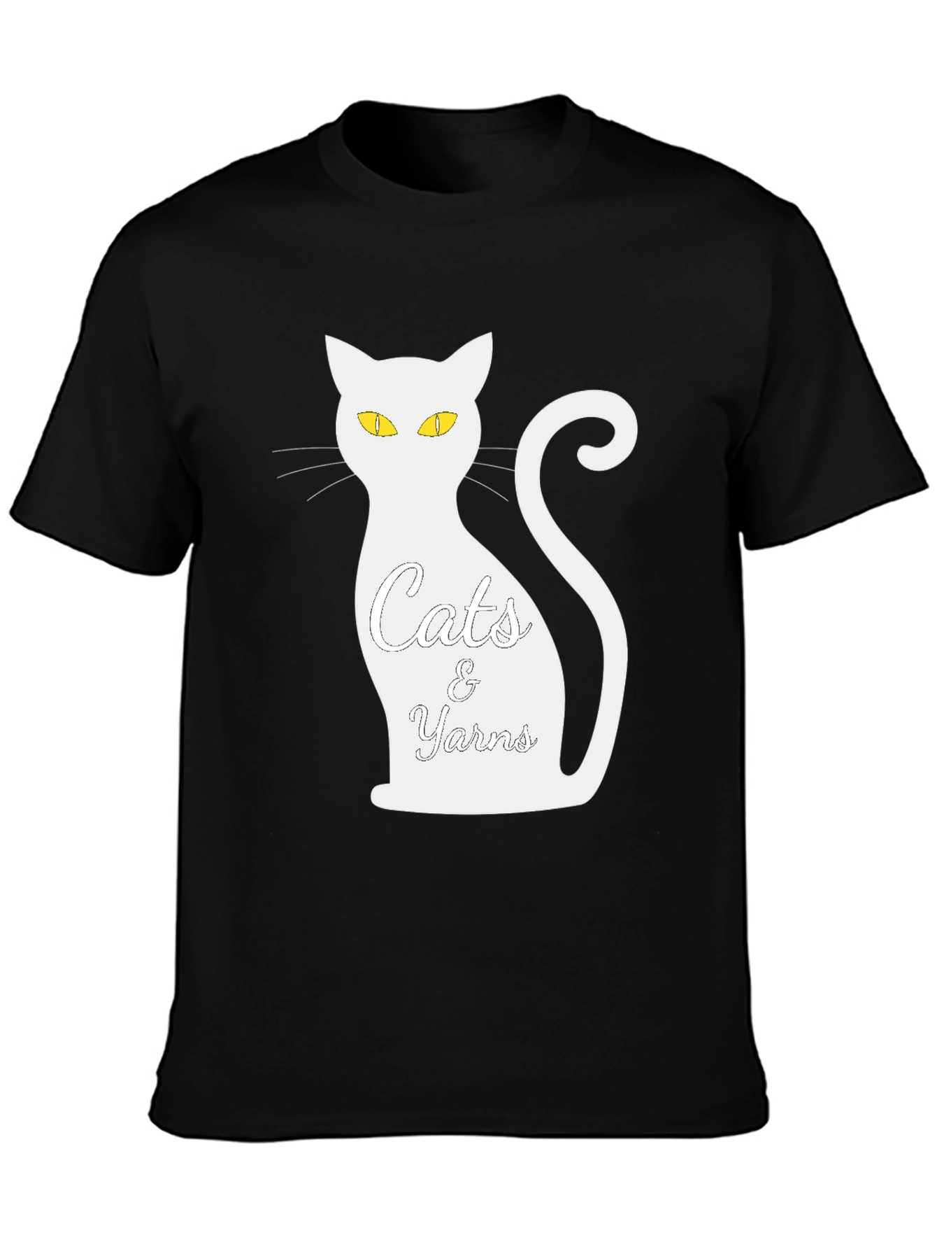 Cats & Yarns Graphic Tee - Black