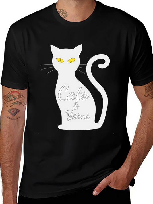 Cats & Yarns Graphic Tee - Black