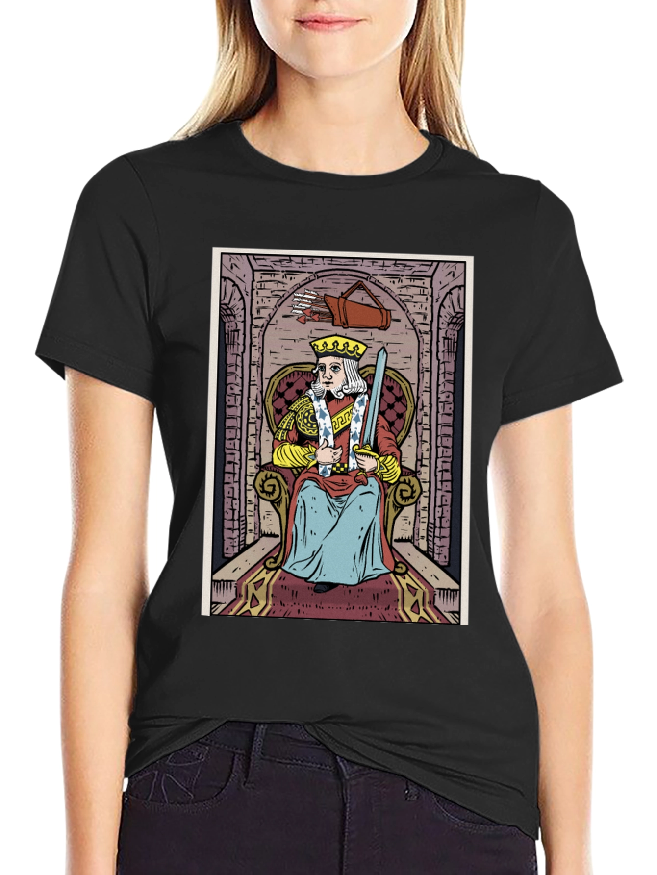 King of Swords Tarot Card T-Shirt