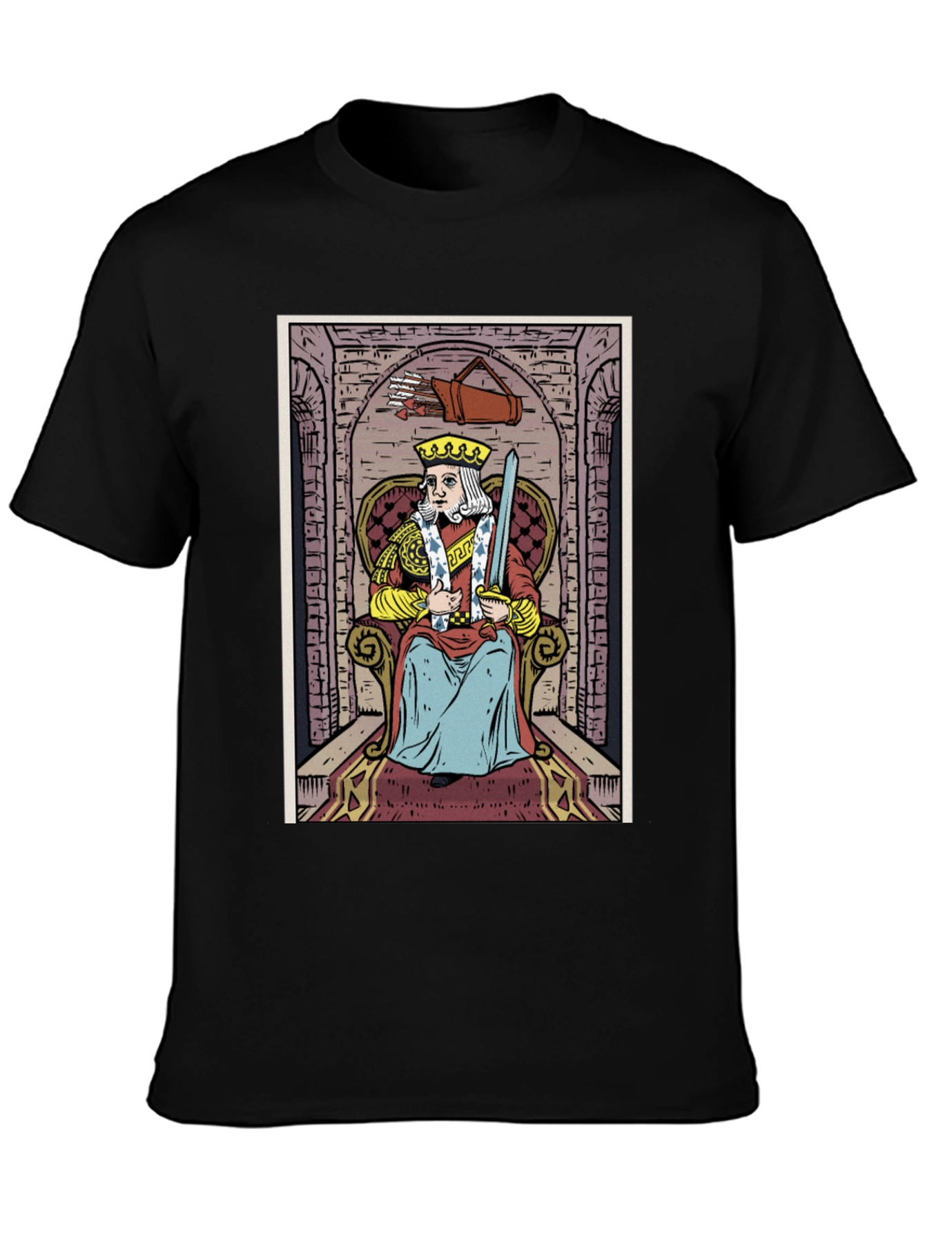 King of Swords Tarot Card T-Shirt