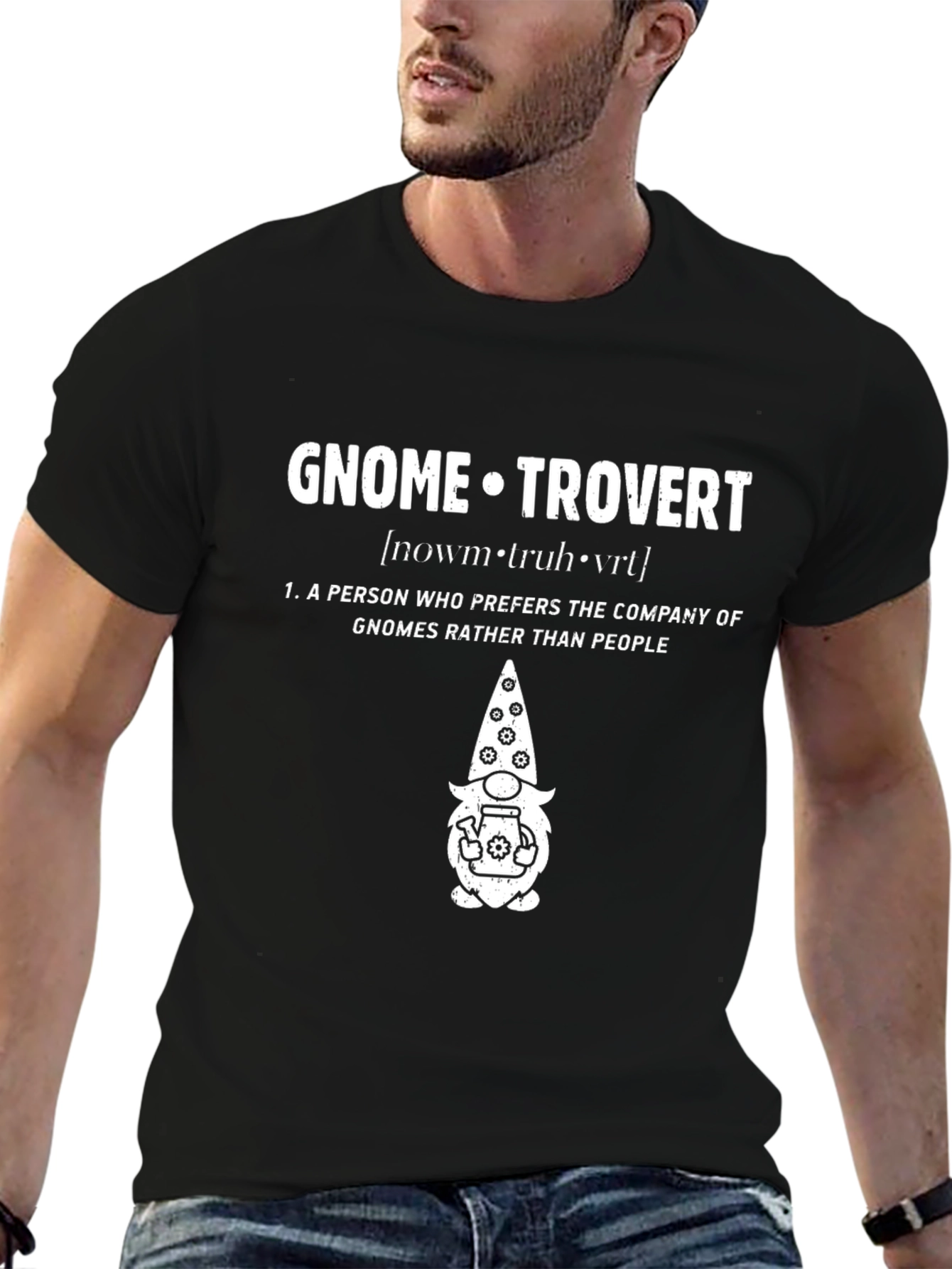 Gnome-trovert T-Shirt - Introvert Humor Apparel