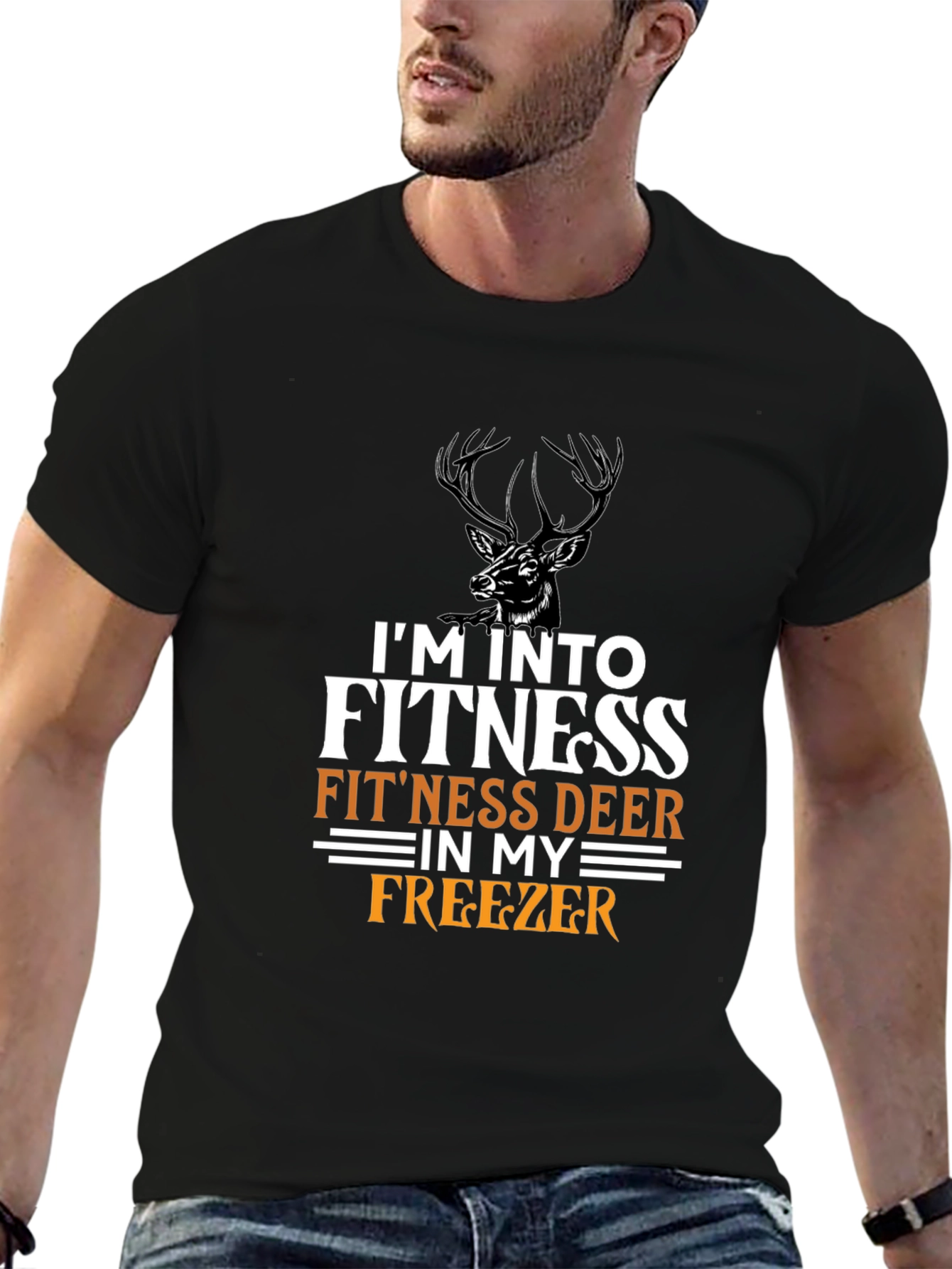 Fitness Deer T-Shirt - Hunting Humor Tee