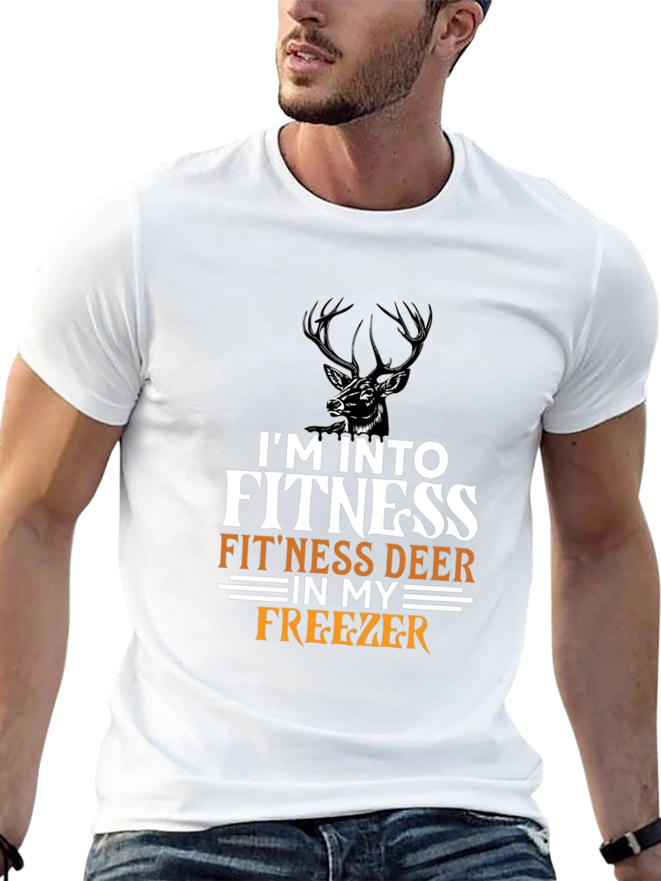 Fitness Deer T-Shirt - Hunting Humor Tee