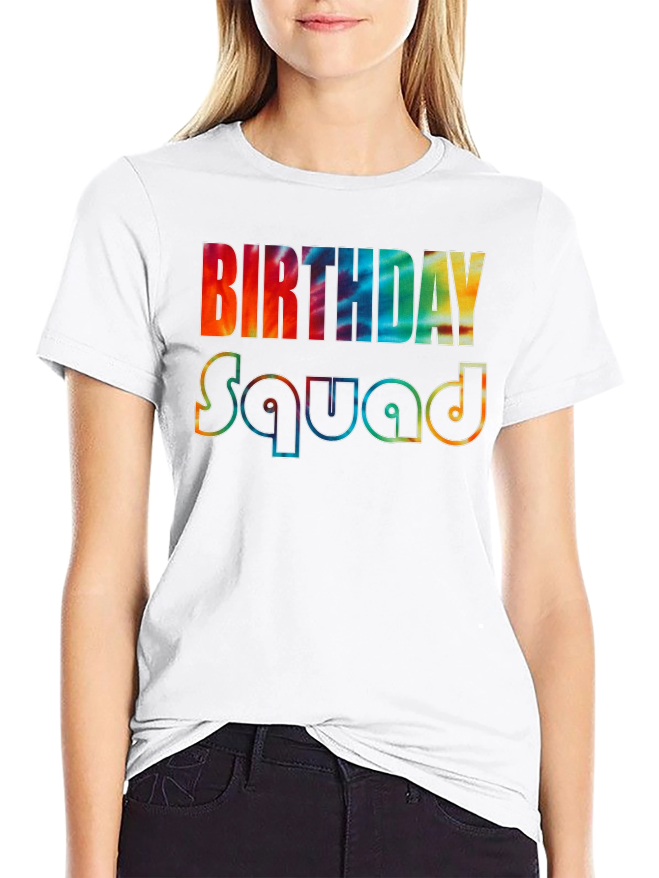 Birthday Squad Tie-Dye Graphic Tee
