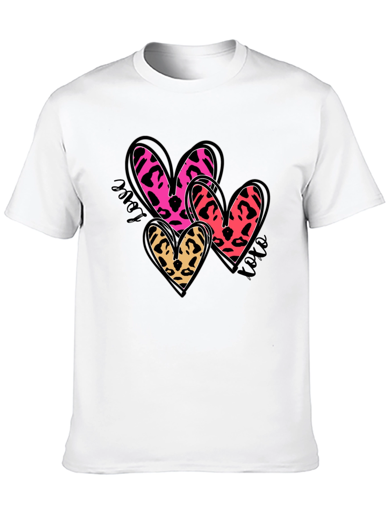 Leopard Print Heart Graphic Tee
