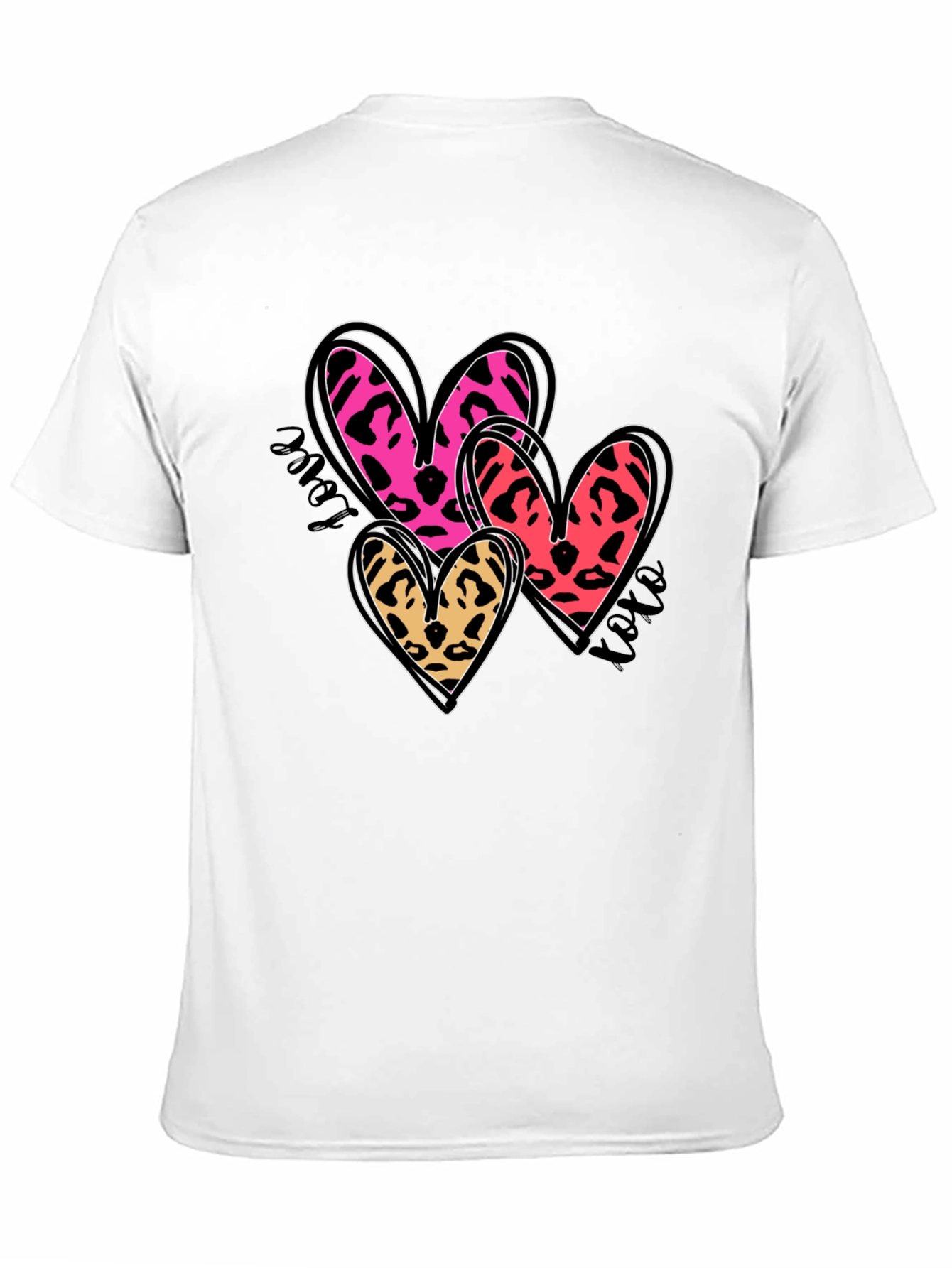 Leopard Print Heart Graphic Tee