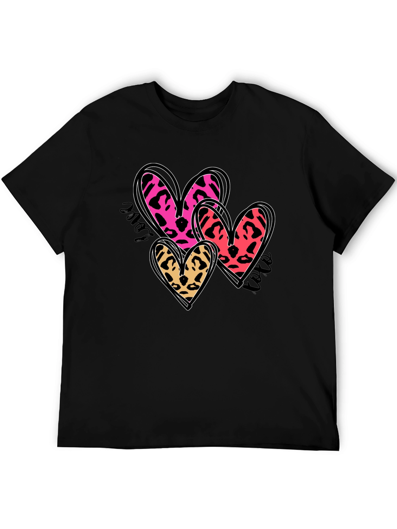 Leopard Print Heart Graphic Tee