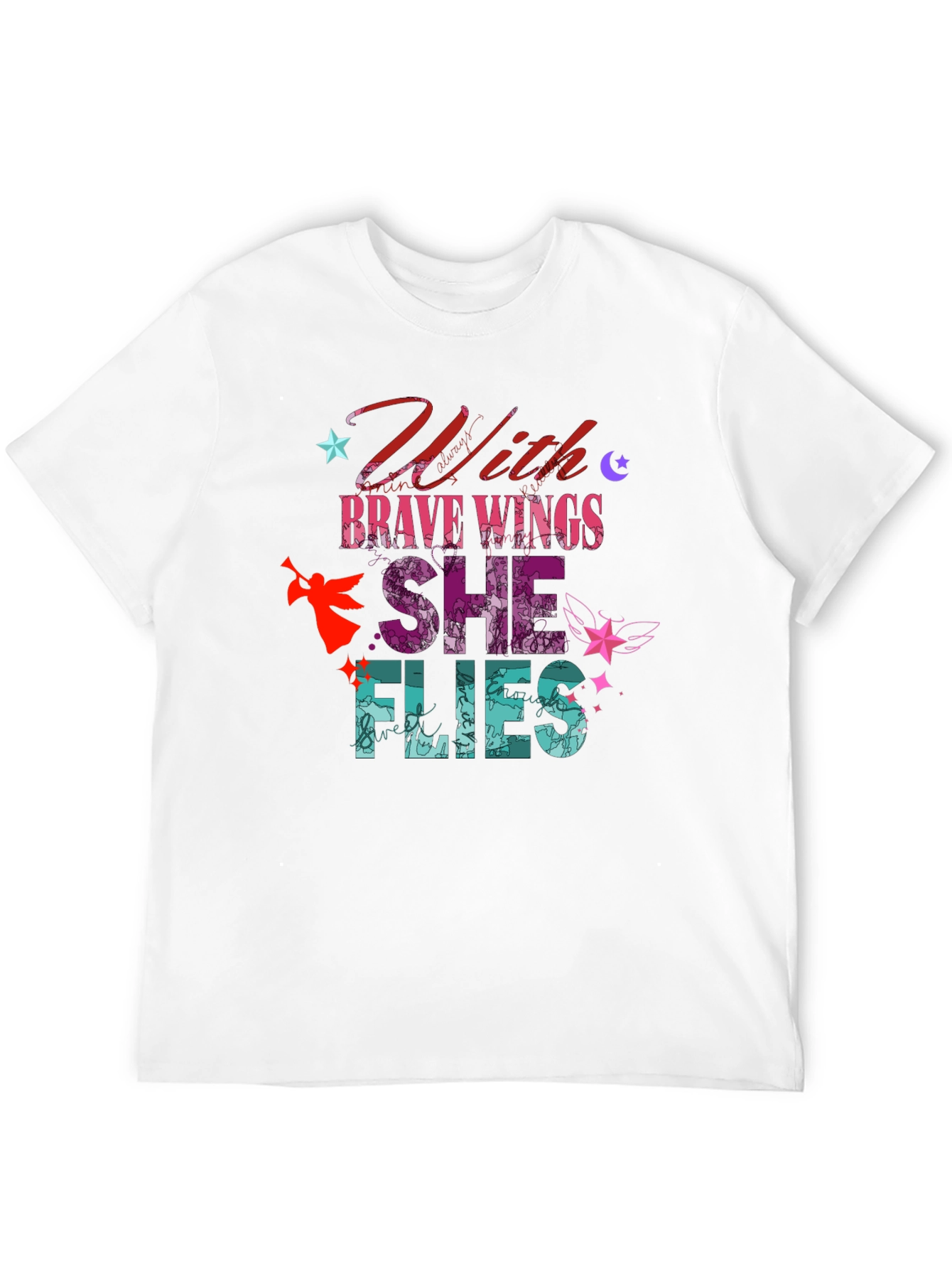 With Brave Wings She Flies Graphic Tee