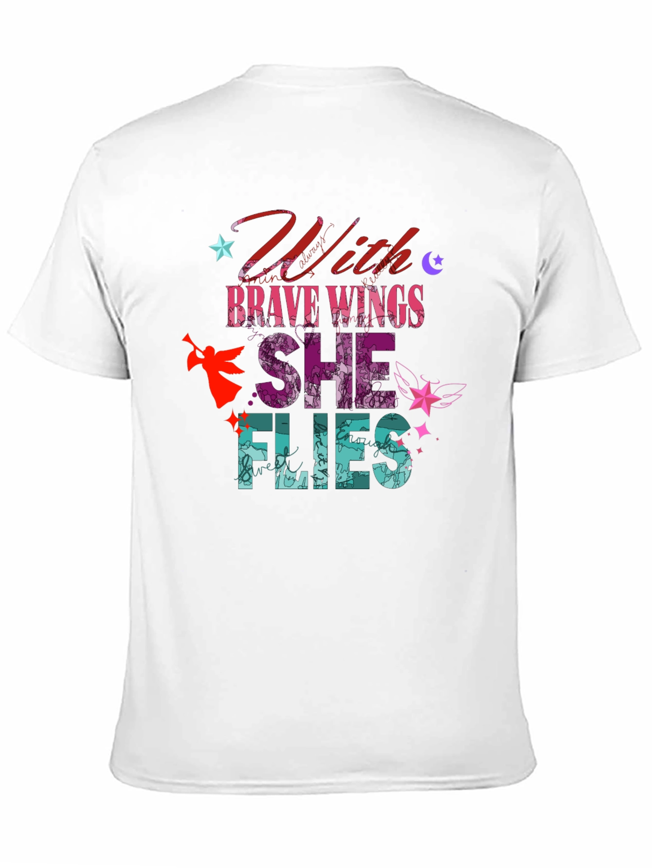 With Brave Wings She Flies Graphic Tee