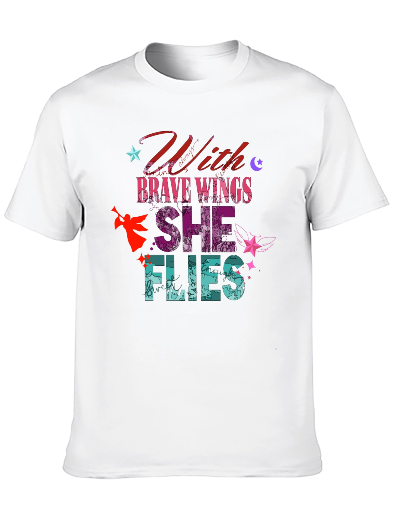 With Brave Wings She Flies Graphic Tee