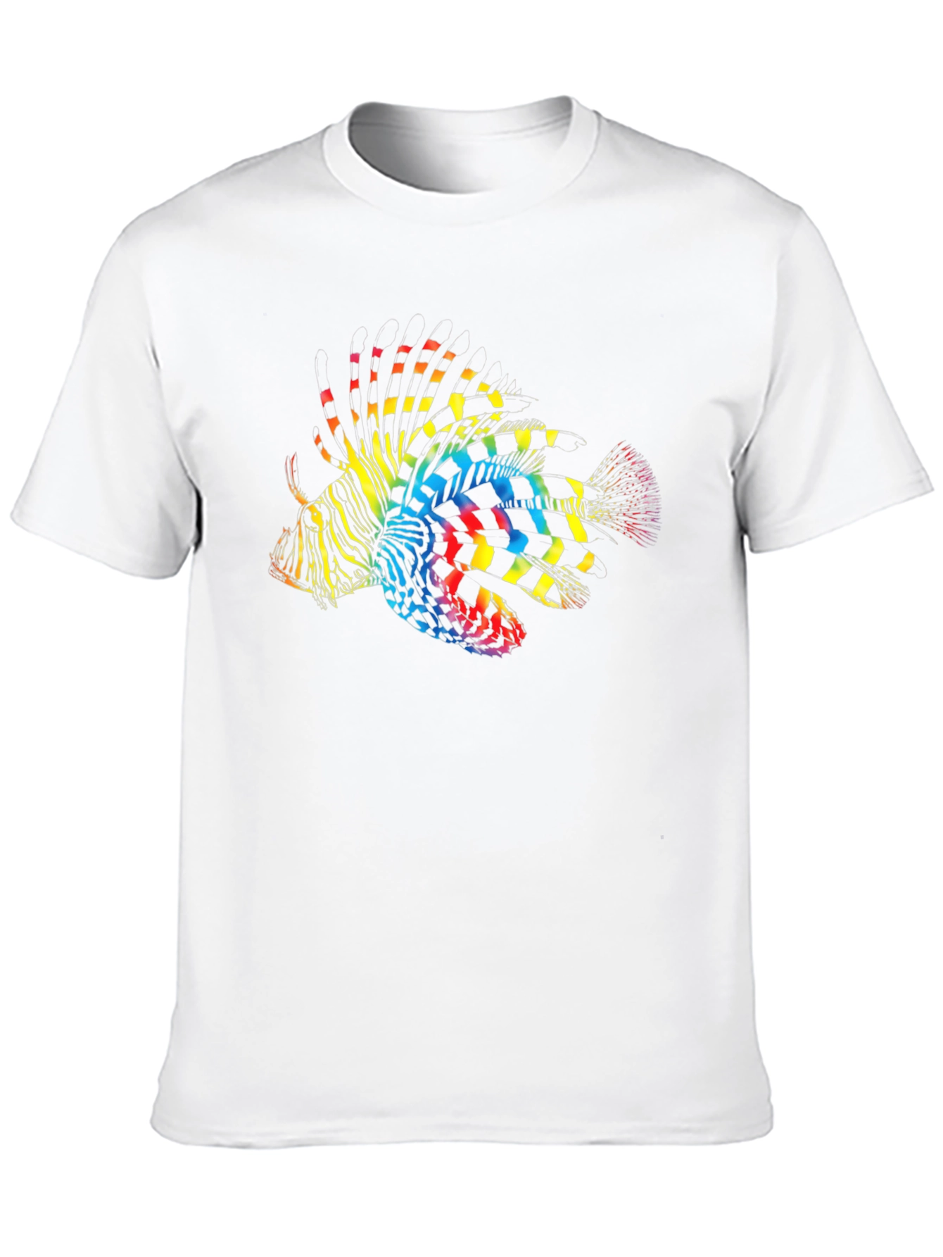Rainbow Lionfish Graphic Tee - Mens Black T-Shirt