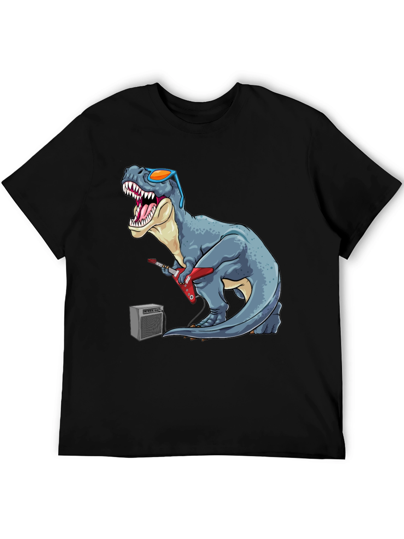 Dino Rock T-Shirt - Guitar Playing Tyrannosaurus Rex