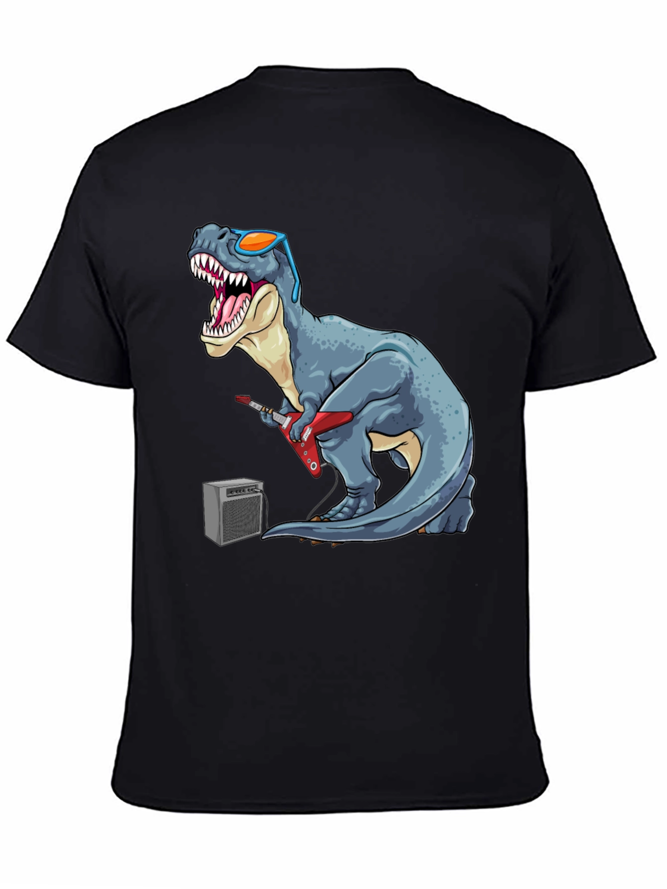 Dino Rock T-Shirt - Guitar Playing Tyrannosaurus Rex
