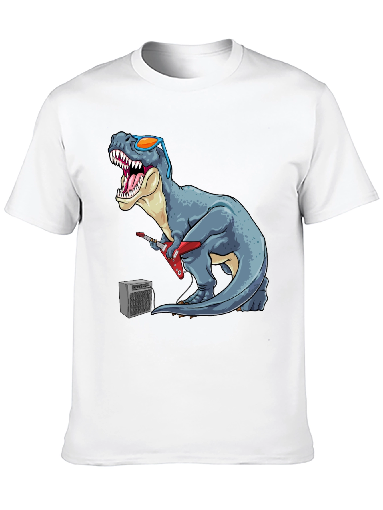 Dino Rock T-Shirt - Guitar Playing Tyrannosaurus Rex