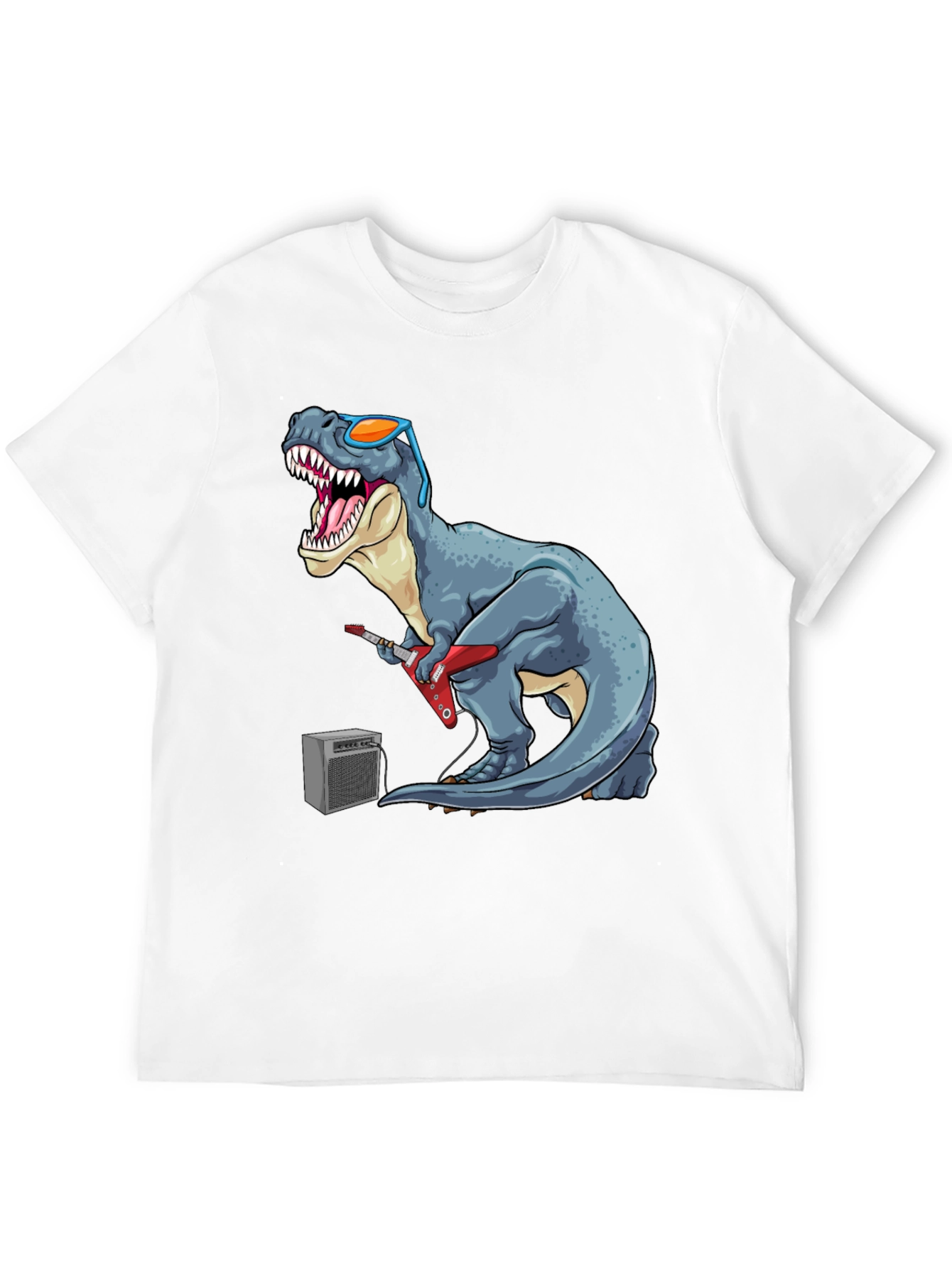 Dino Rock T-Shirt - Guitar Playing Tyrannosaurus Rex