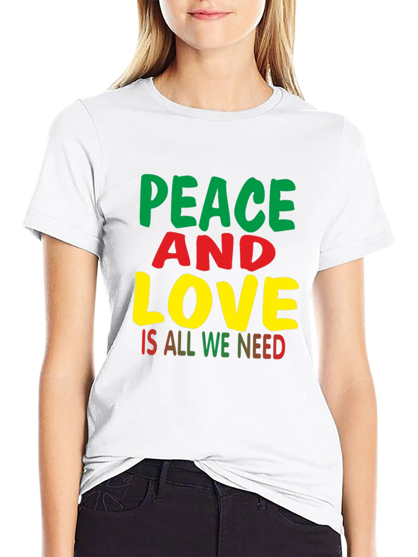 Peace and Love T-Shirt - Black Pride Apparel