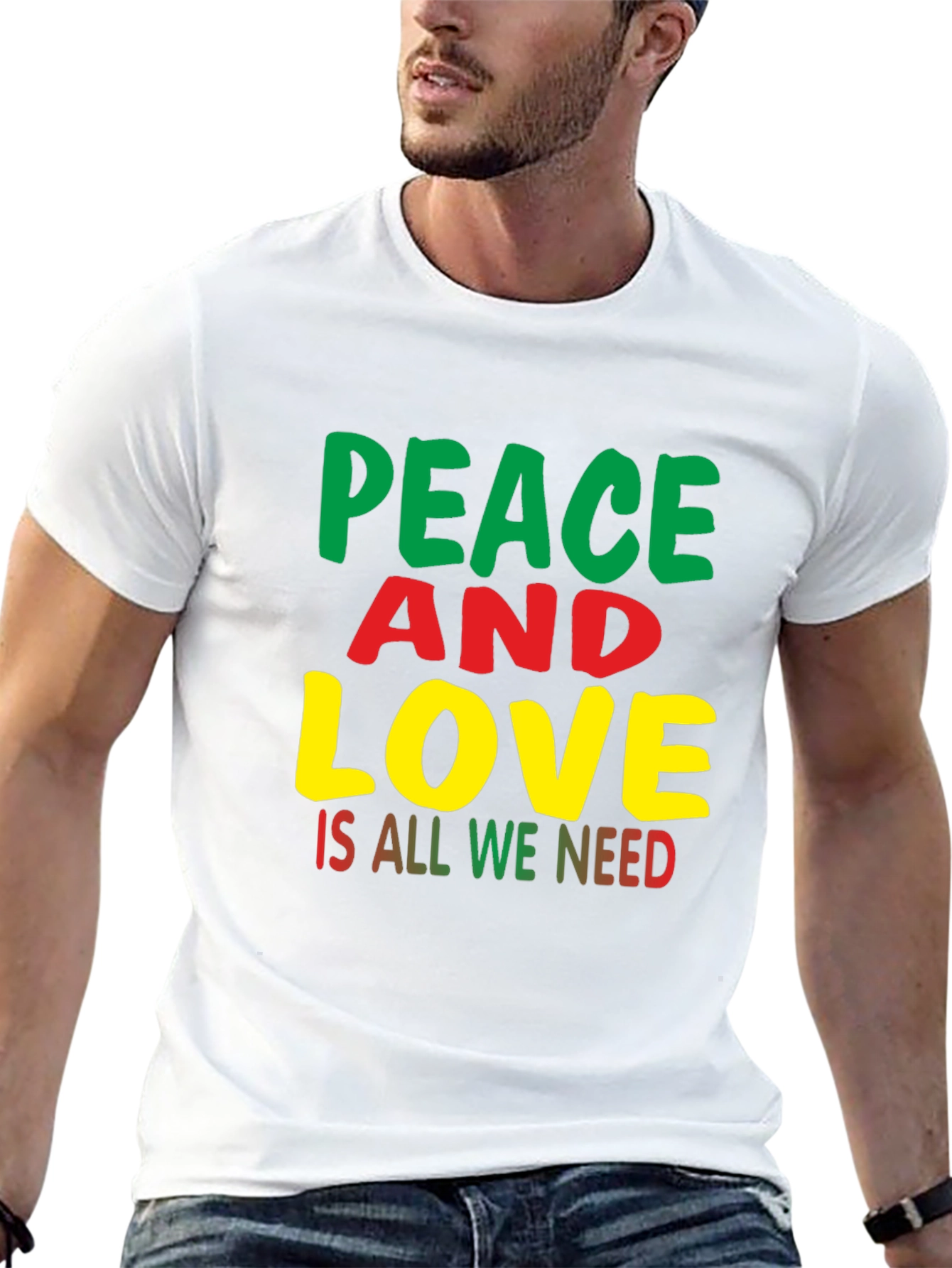 Peace and Love T-Shirt - Black Pride Apparel