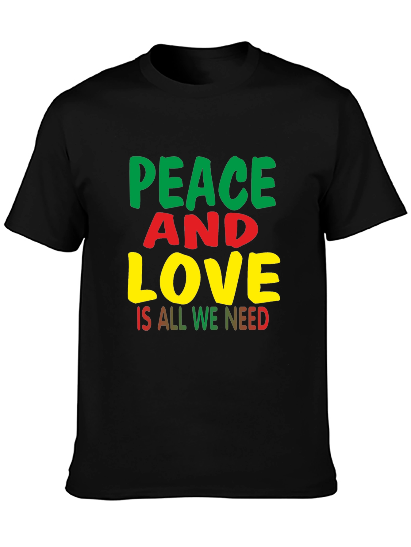 Peace and Love T-Shirt - Black Pride Apparel