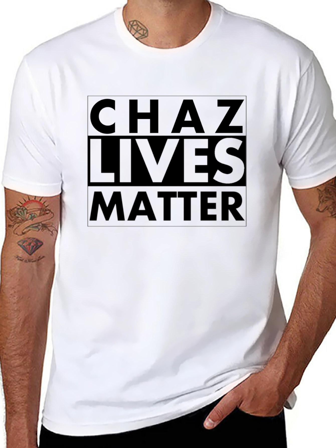 Chaz Lives Matter Black Graphic Tee - Modern Casual
