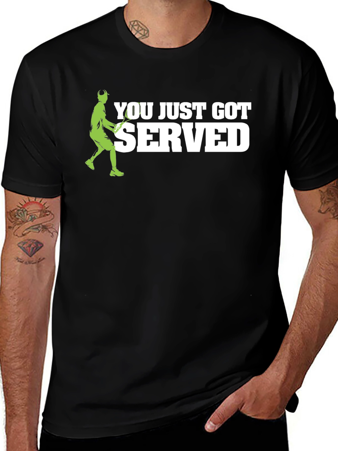 You Just Got Served! Tennis Graphic T-Shirt