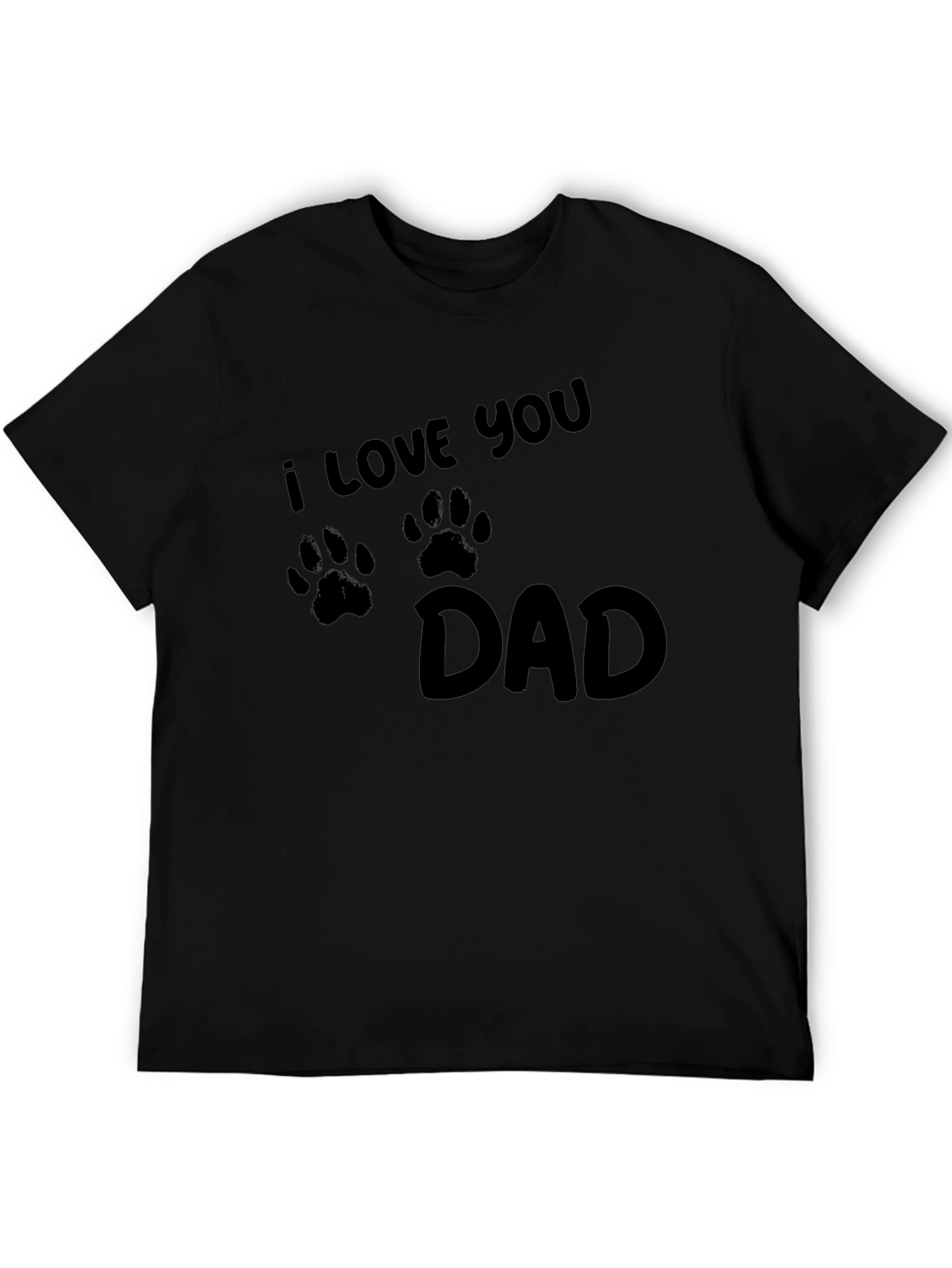 I Love You Dad Paw Print T-Shirt