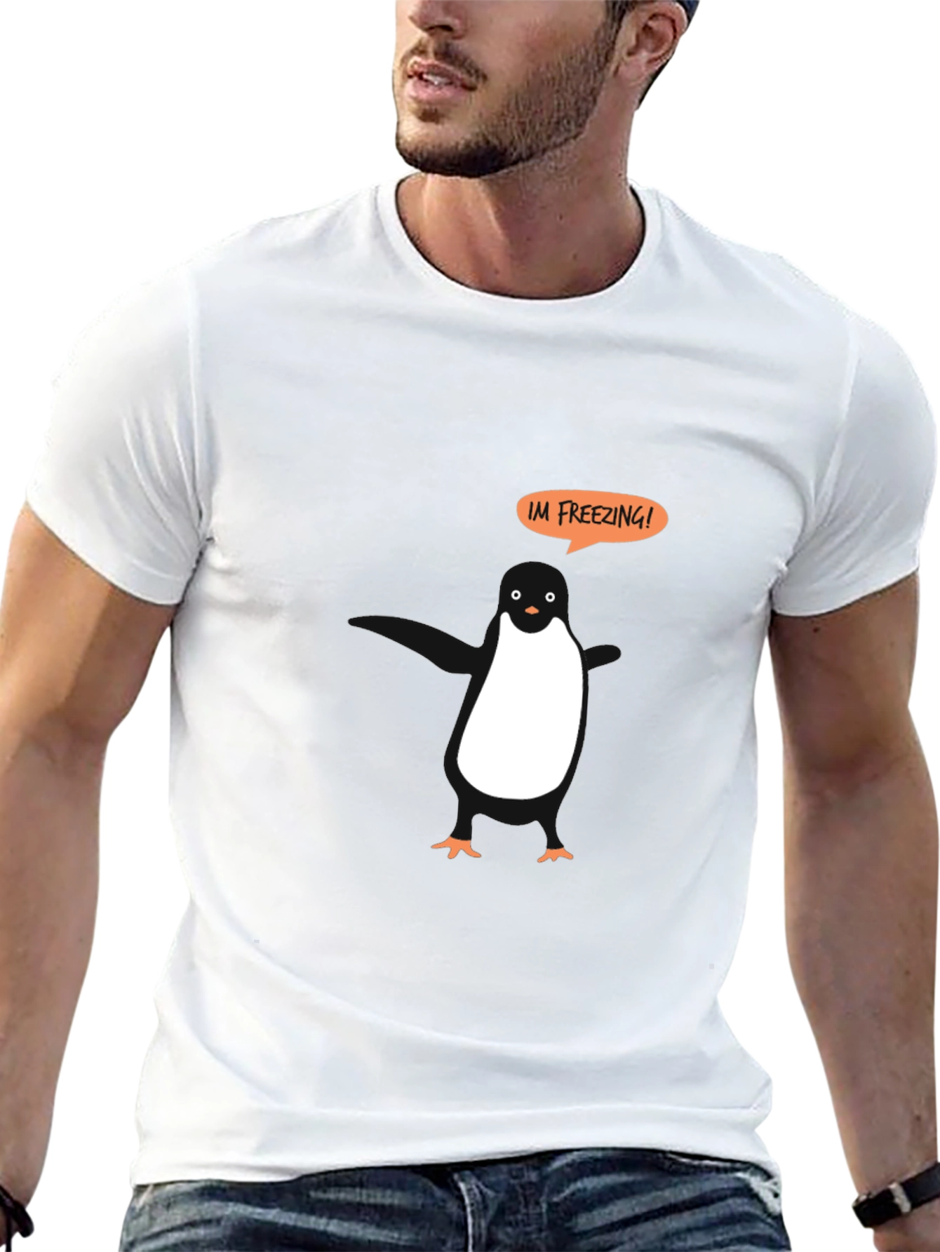 Penguin Im Freezing Graphic Tee - Black
